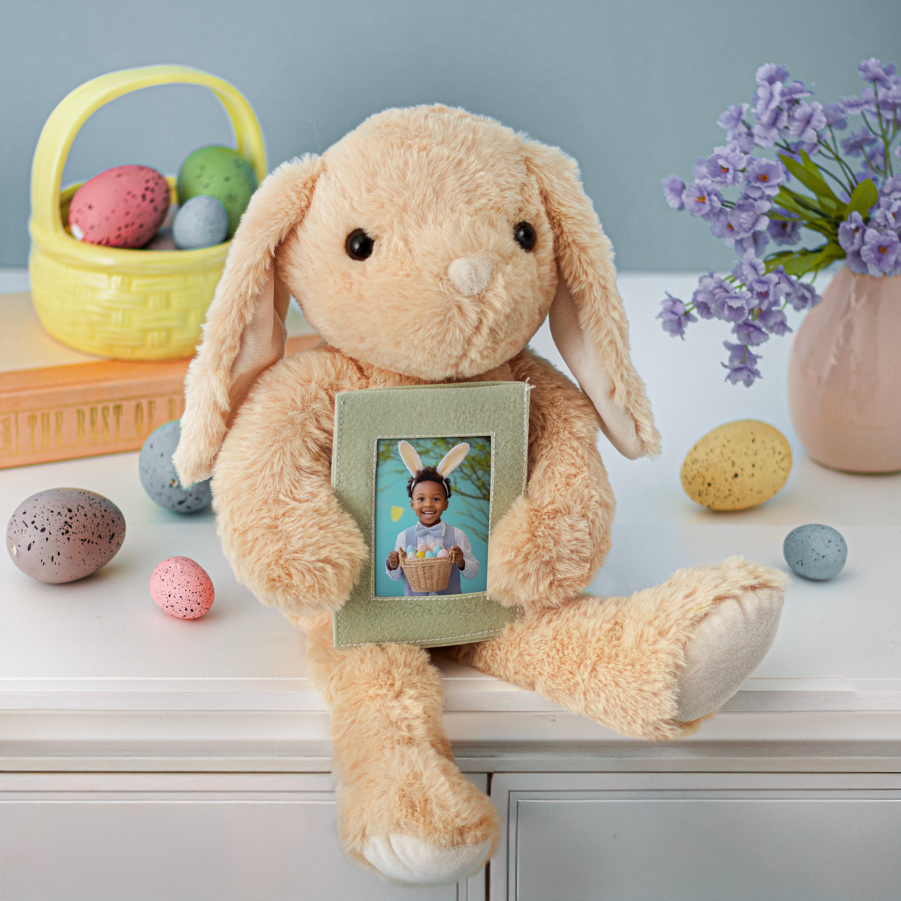 Bunny Rabbit Plush with Picture Frame