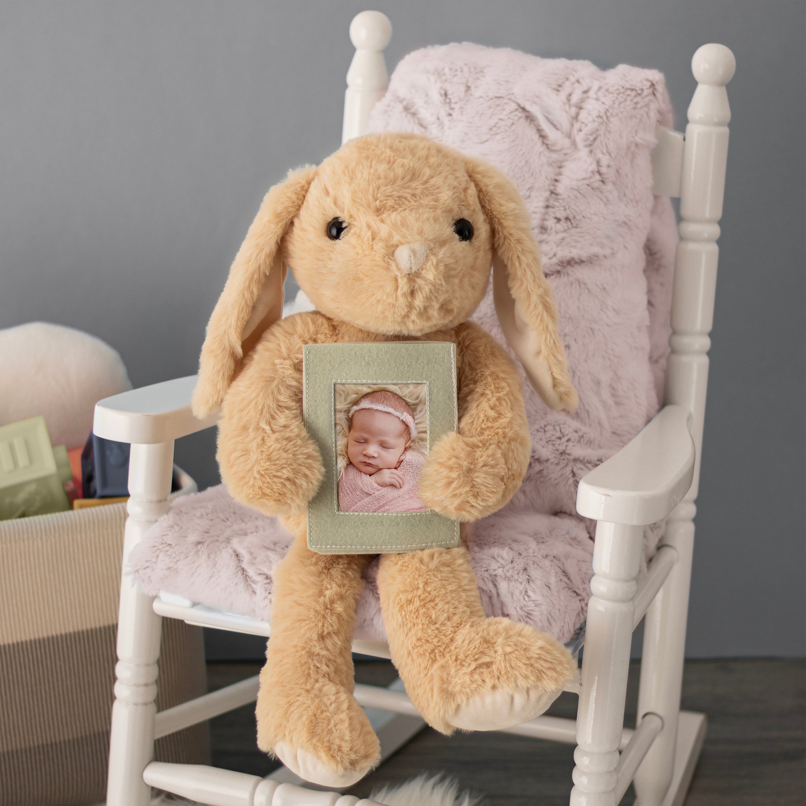 Bunny Rabbit Plush with Picture Frame