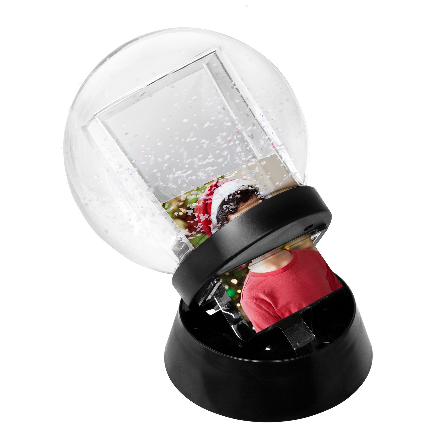 Sphere Photo Snow Globe with Black Base
