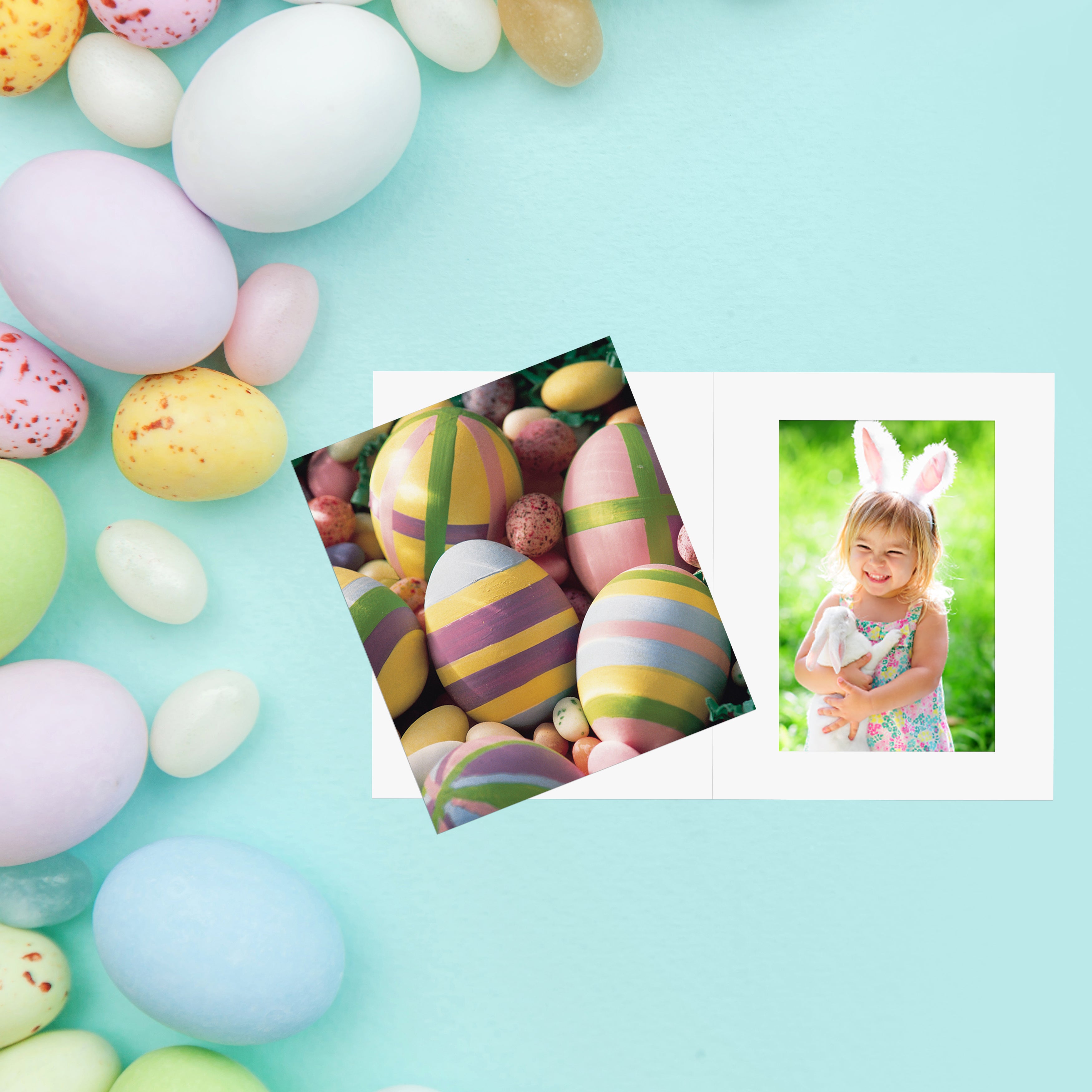 Soporte para fotos de huevos de Pascua