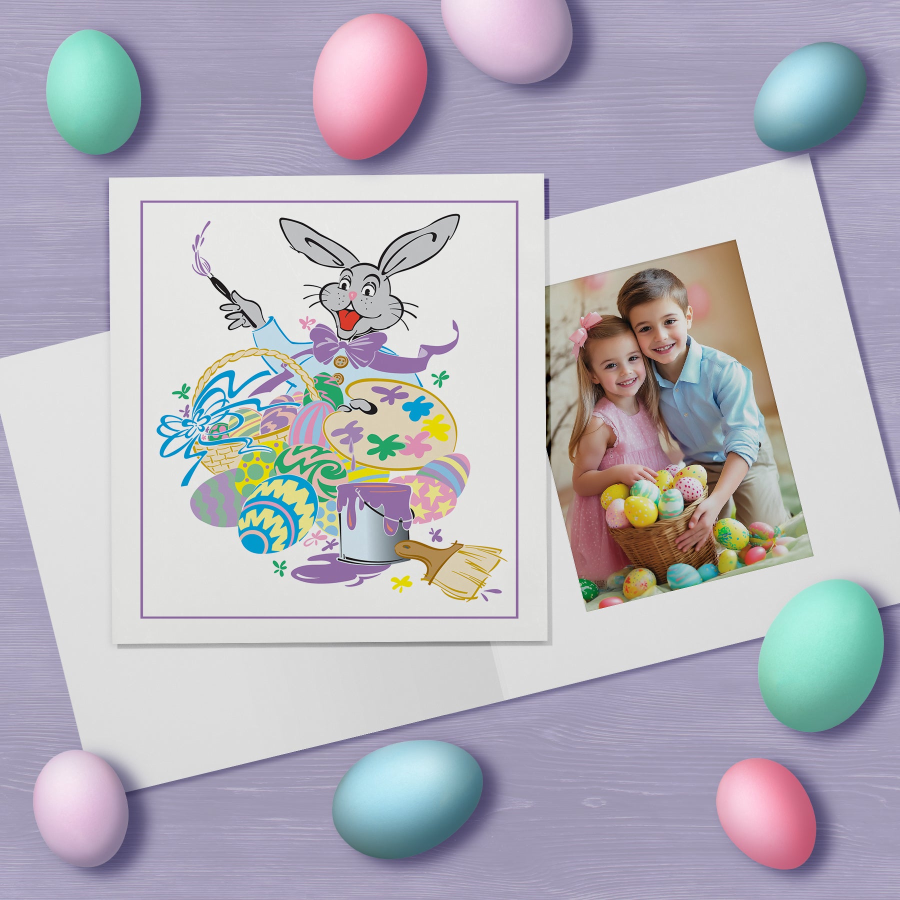 3" x 5" Easter Bunny Artist Photo Folders