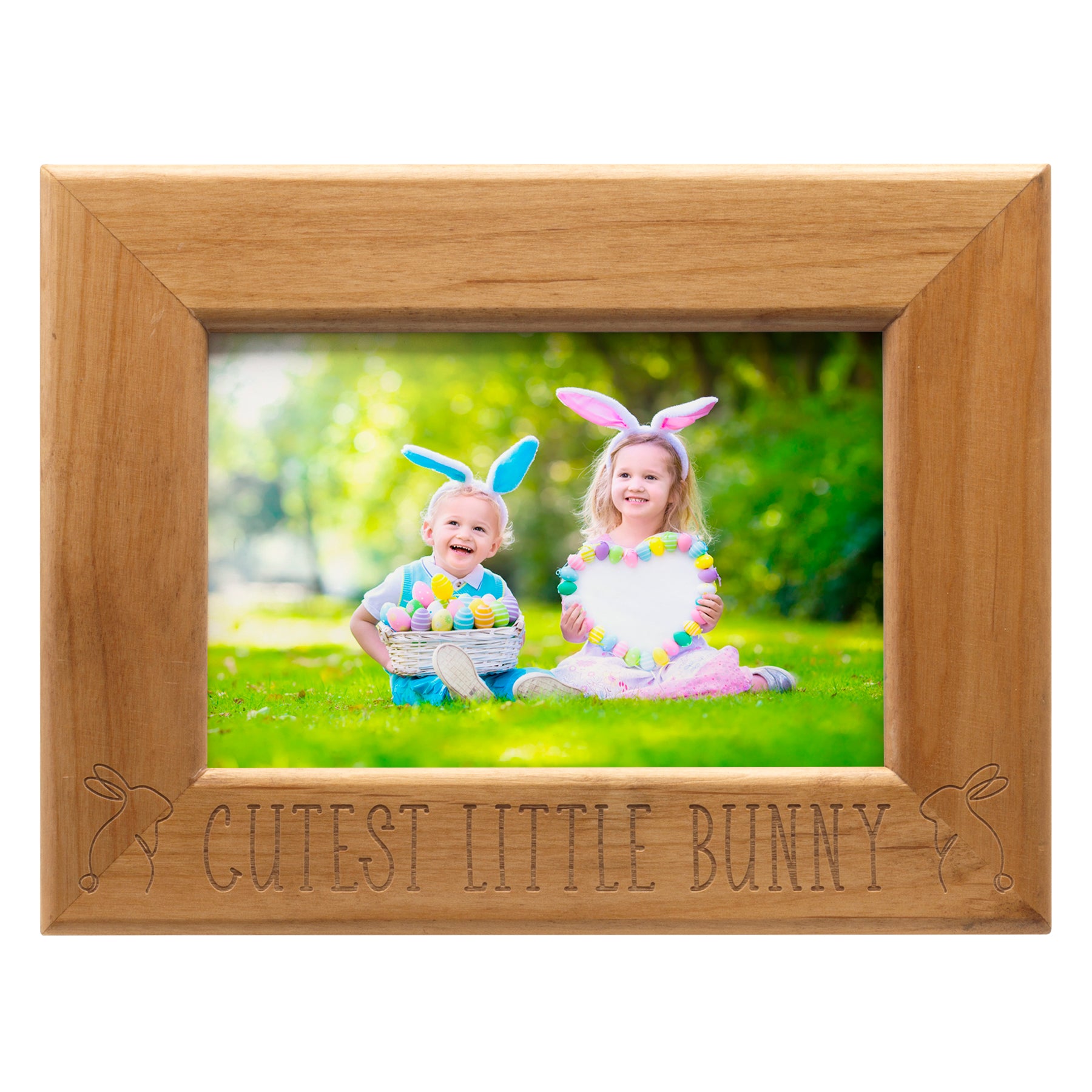 Alder Wood Cutest Little Bunny 6" x 4" Picture Frame