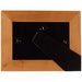 Wooden picture frame with a black backing
