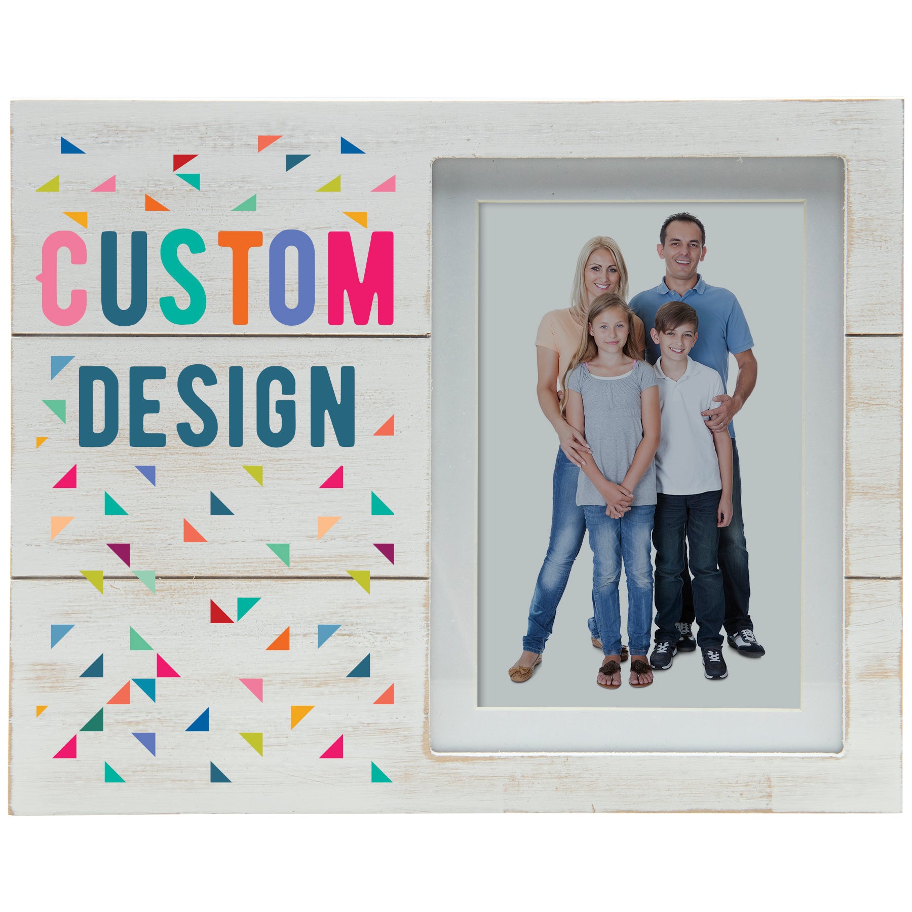 Custom Vertical Distressed Wood Picture Frame - 4x6 or 5x7 Photos