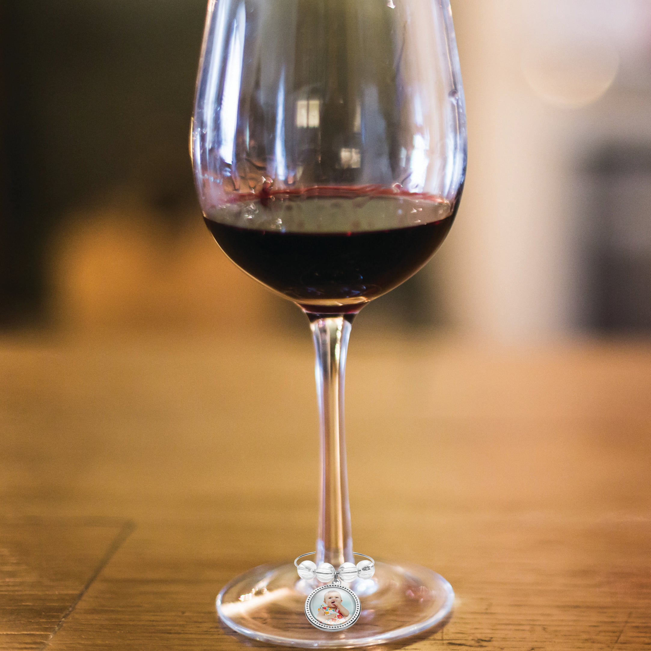 Photo Wine Glass Charms