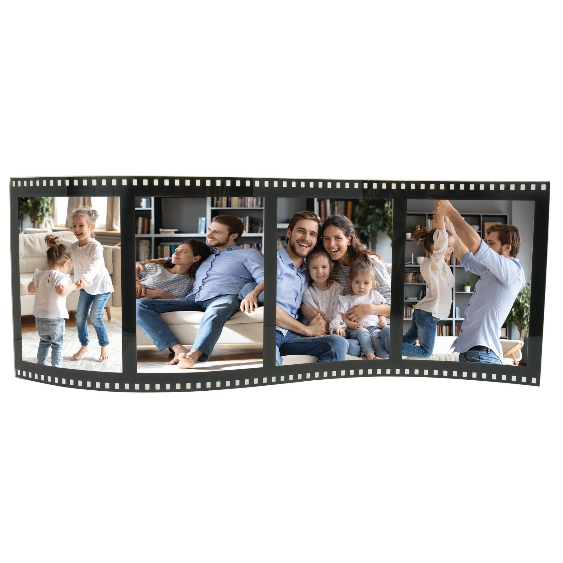 Photo Booth Frames - 6x4 Clear Acrylic Self Standing Double Picture Frame 4x6 or 6x4 Acrylic Photo Frame (6 Pack)
