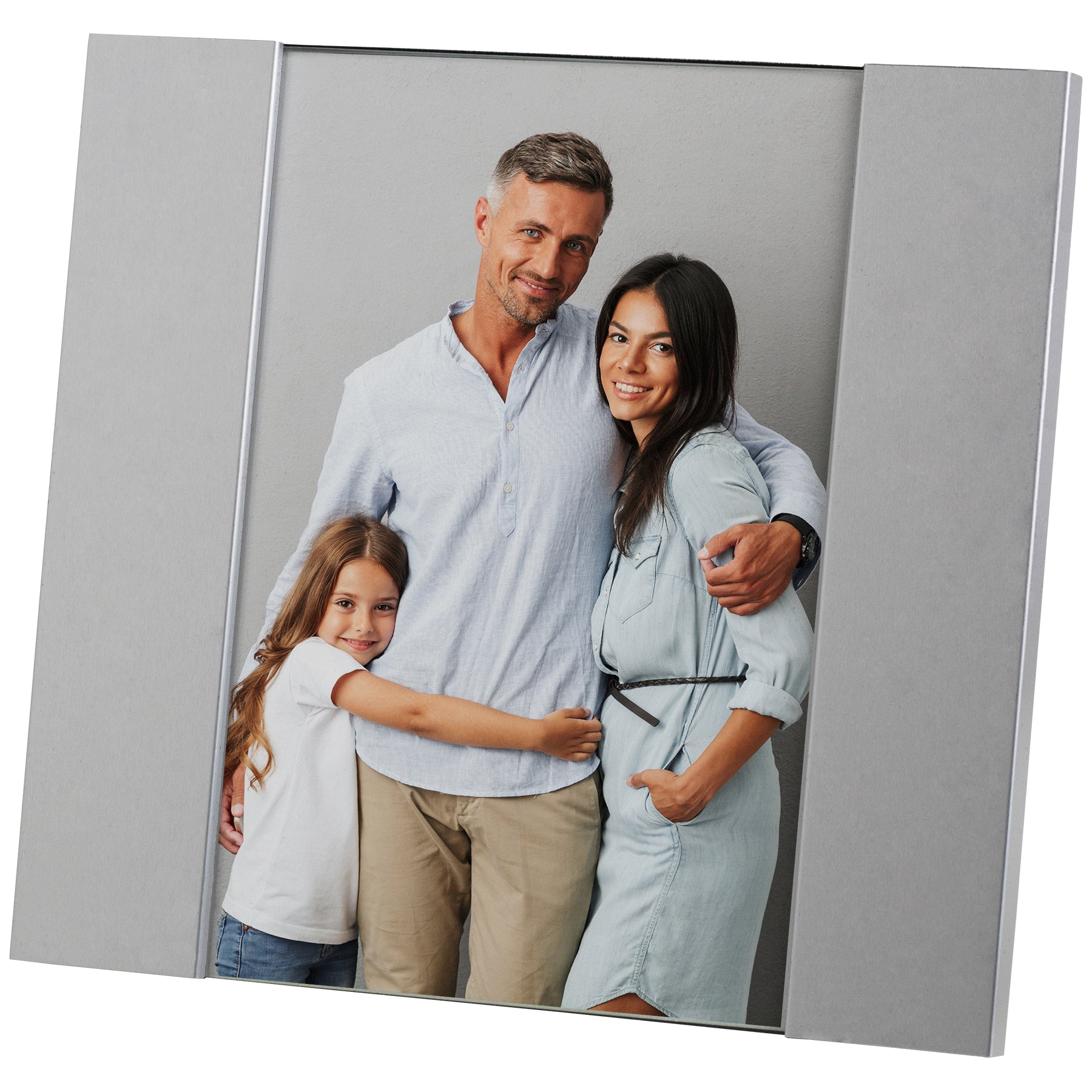 Brushed Silver Clip Picture Frames