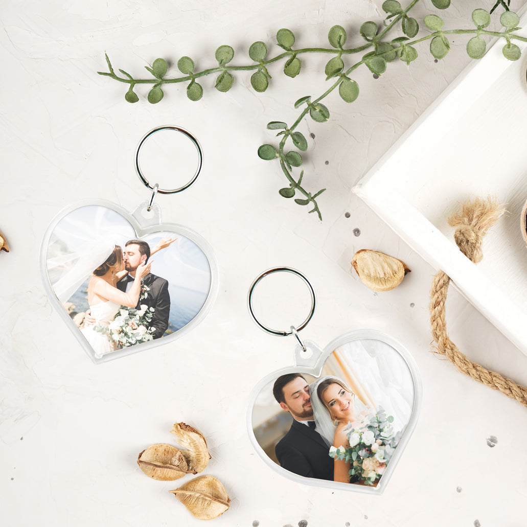 Heart Keychain Plastic Keychain Picture Holder Wholesale Photo