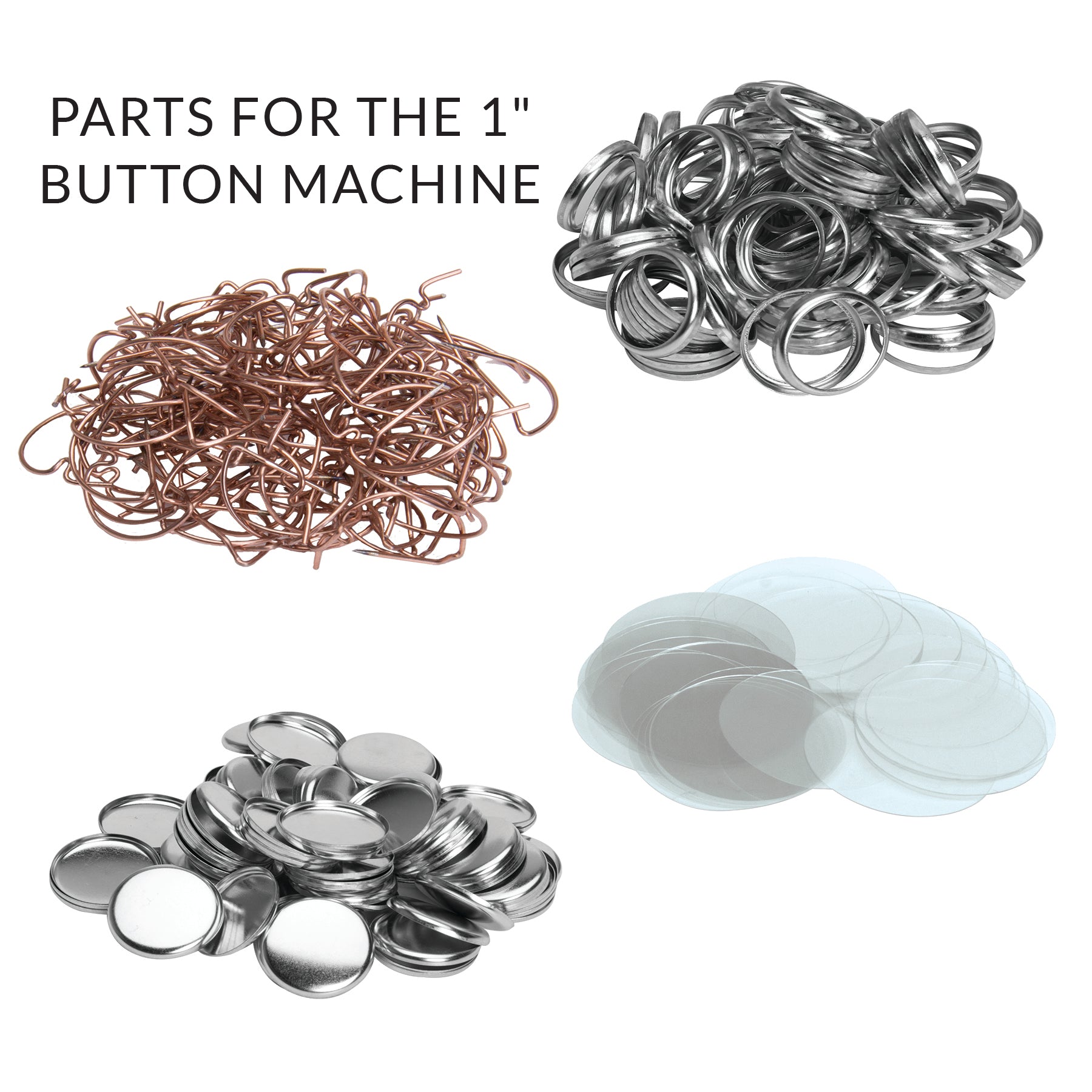 Metal Pin Back Parts - 1000 pack