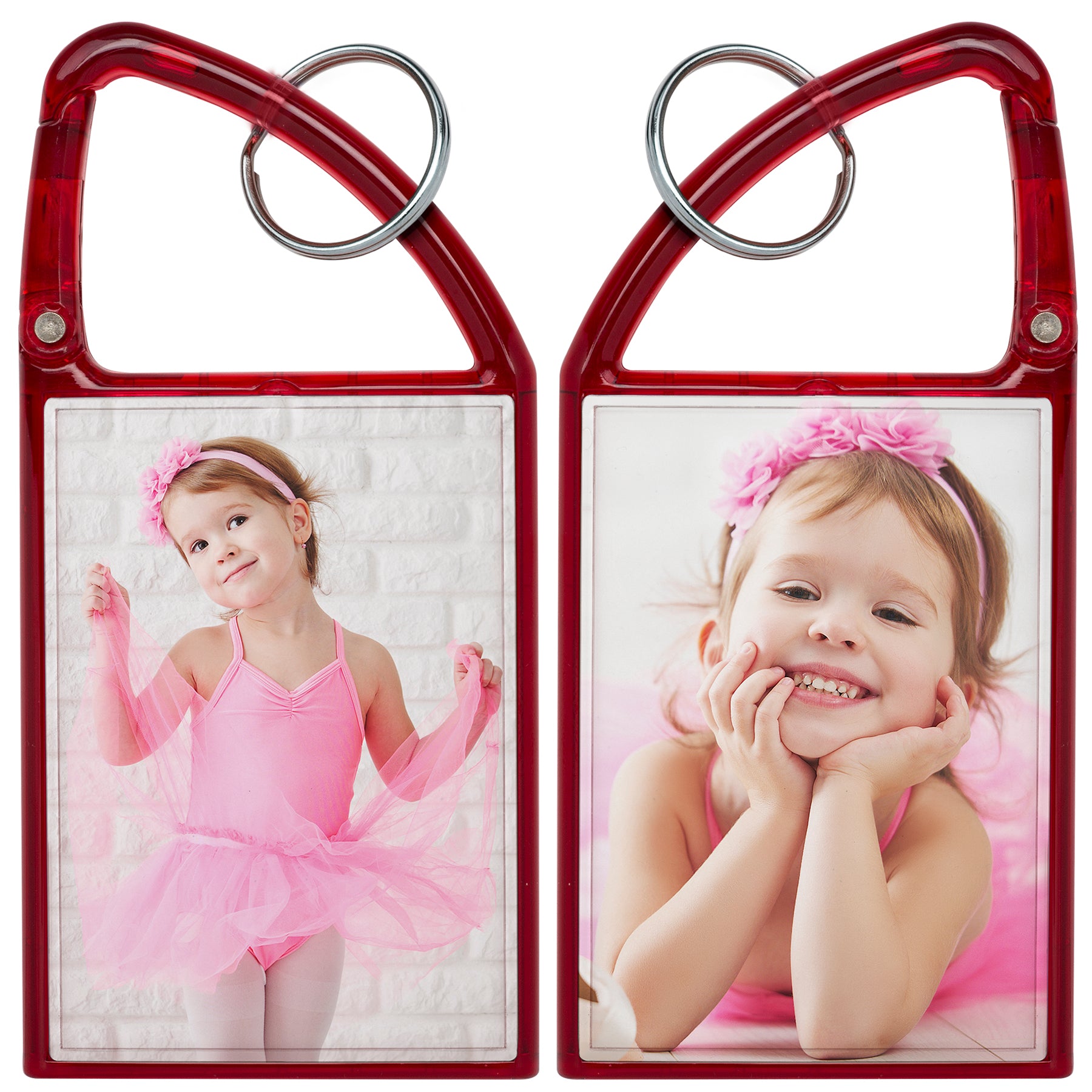 Double Photo Carabiner Keychain