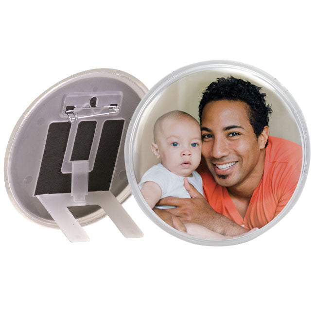 Circle Snap-in Photo Button/Frame