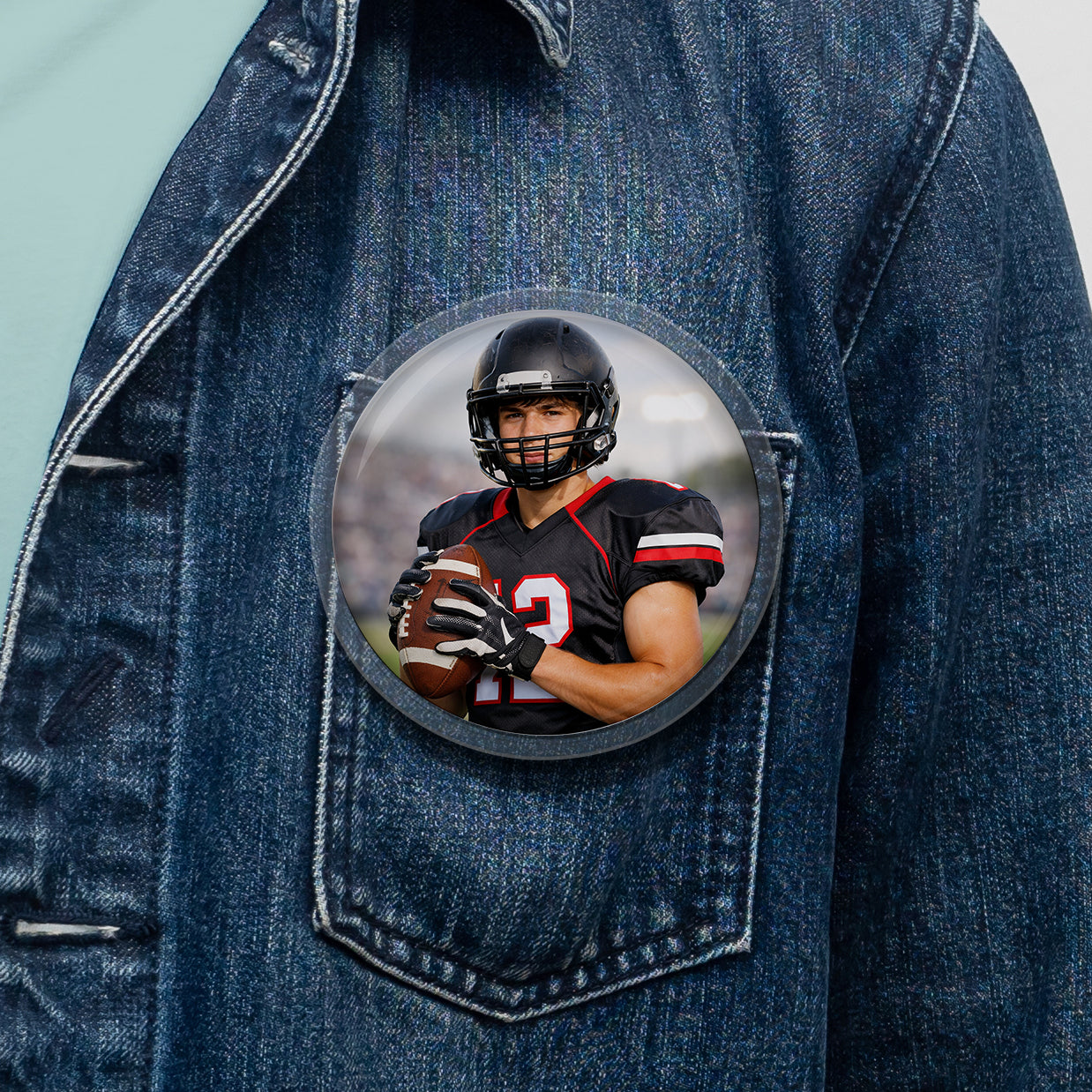 Snap-in Pin Back Photo Buttons