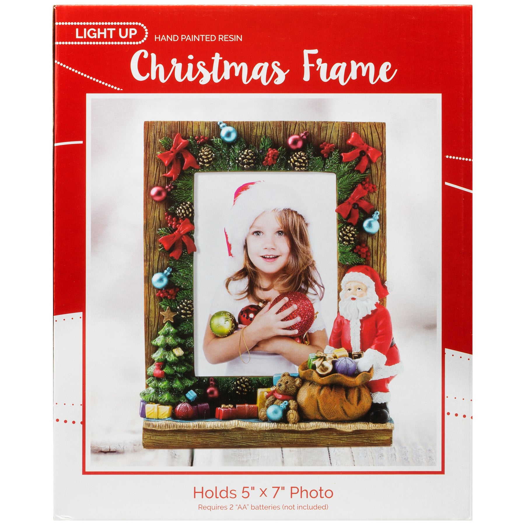 5" x 7" Garland and Bows Christmas Resin Frame