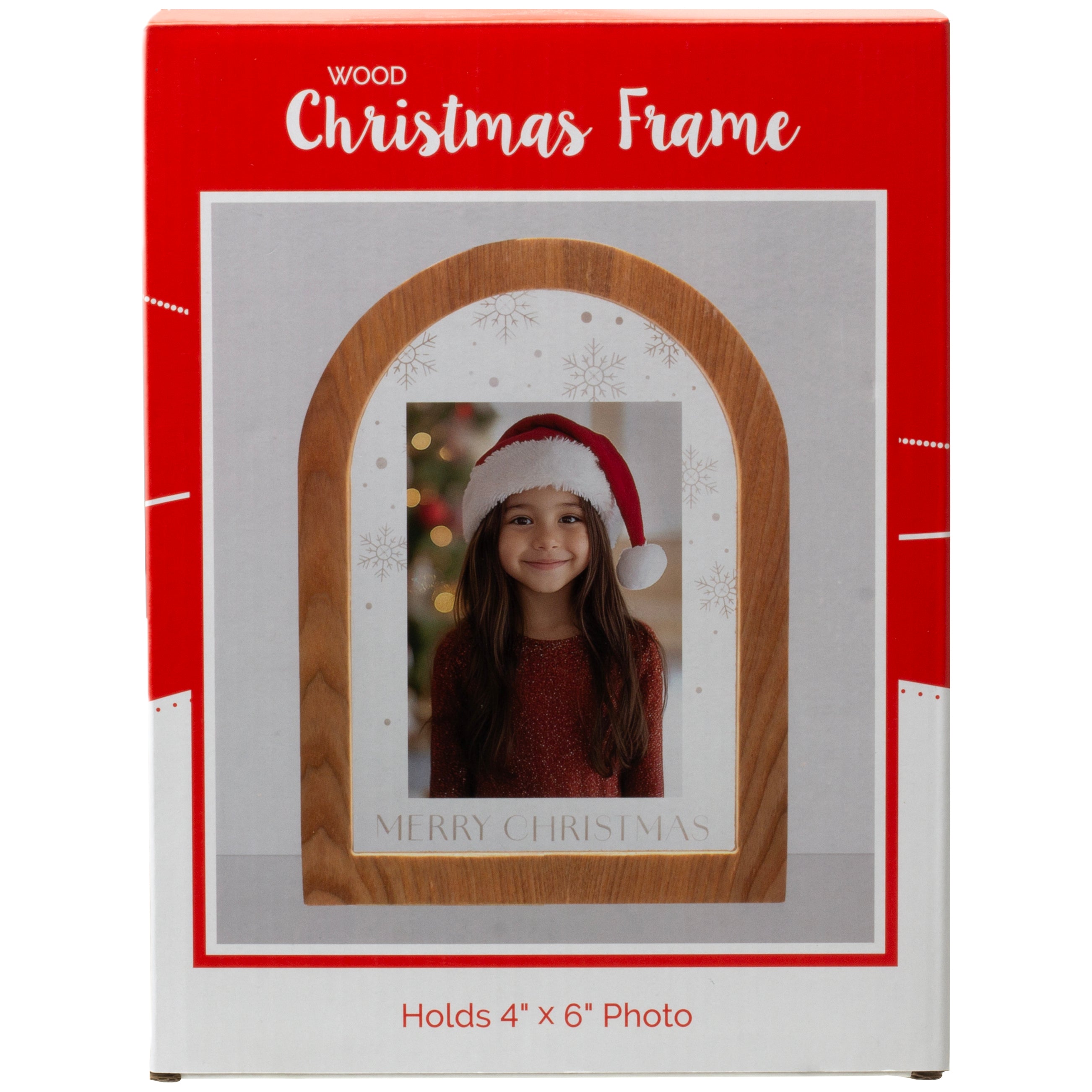 Merry Christmas Arched 4" x 6" Wood Picture Frame