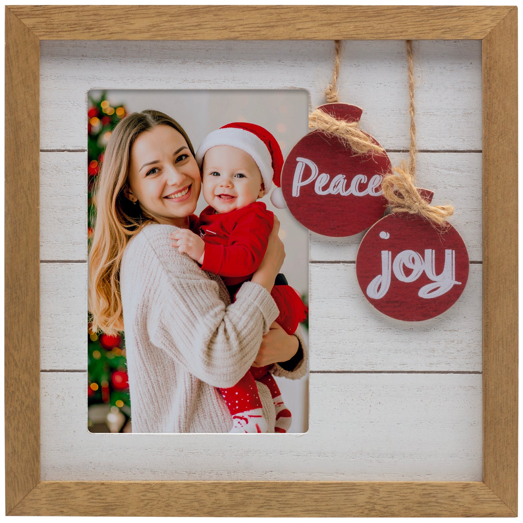 Peace and Joy 4" x 6" Wood Picture Frame