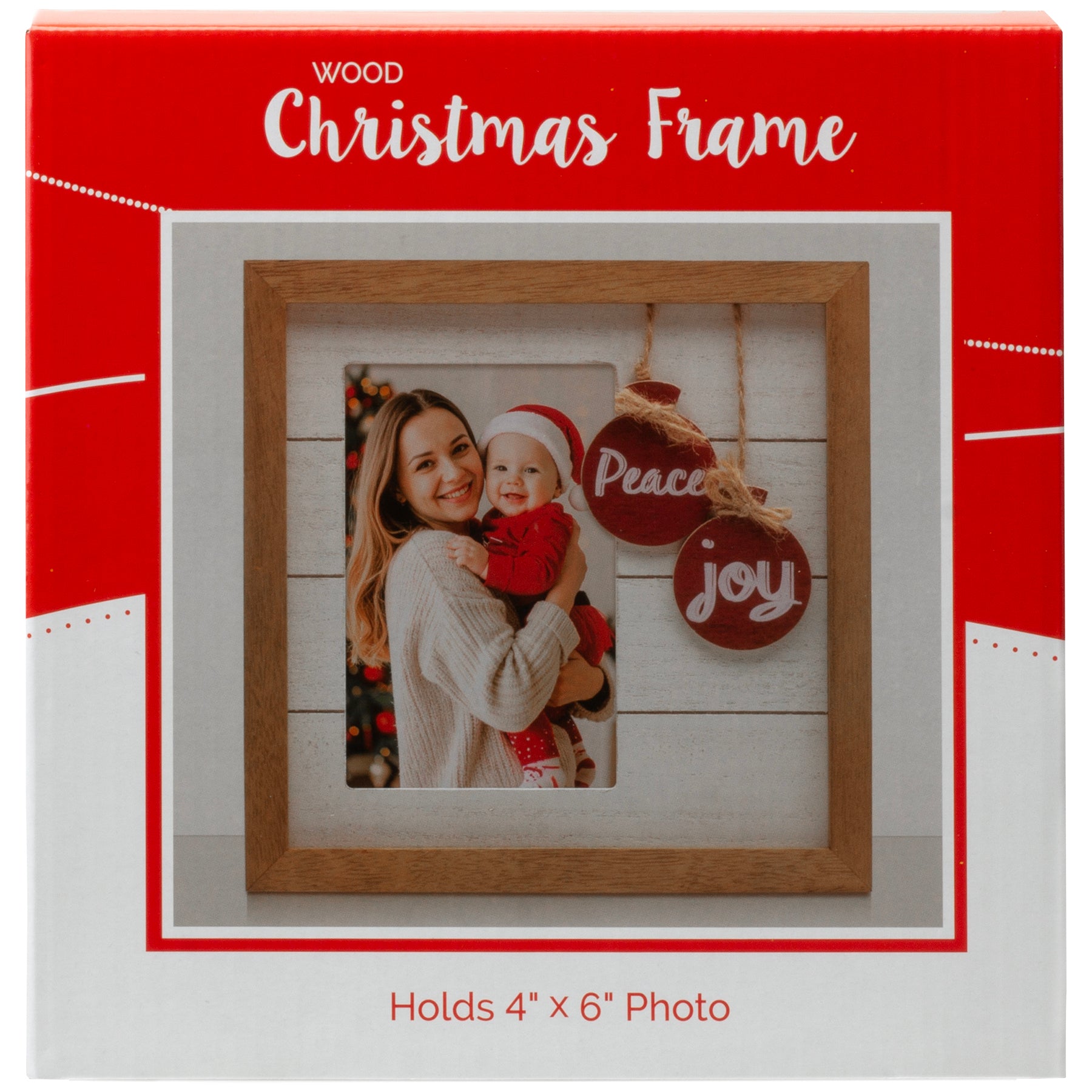 Peace and Joy 4" x 6" Wood Picture Frame
