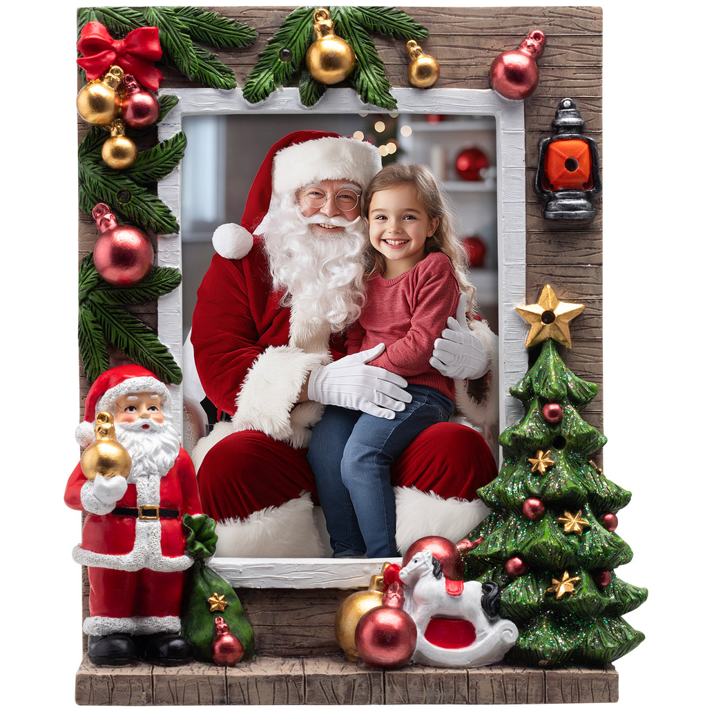 Wholesale Light UP 5x7 Santa Resin Picture Frame - Neil