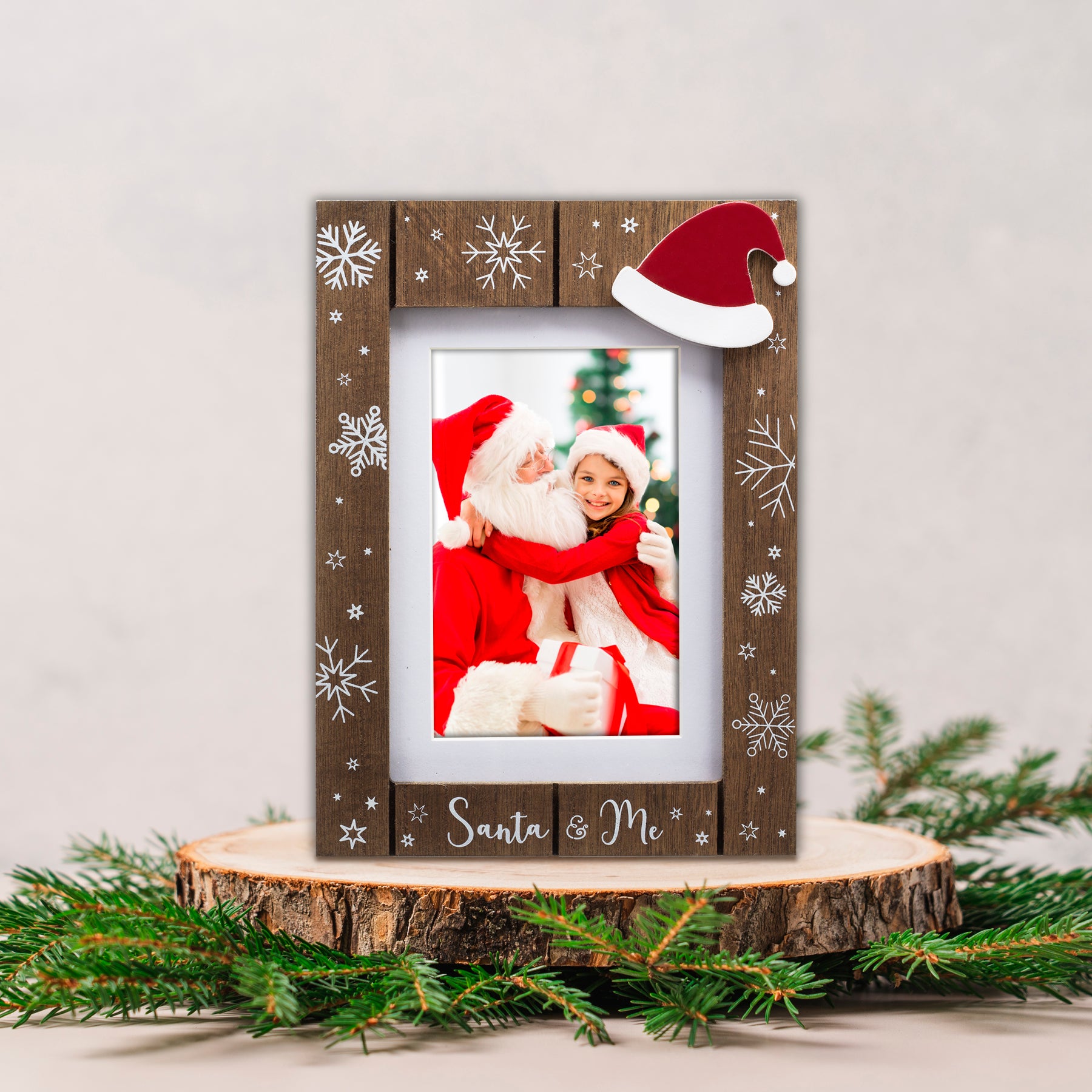 Santa & Me Wood Picture Frames