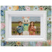 Children with a bunny character in a decorative frame with Easter-themed border