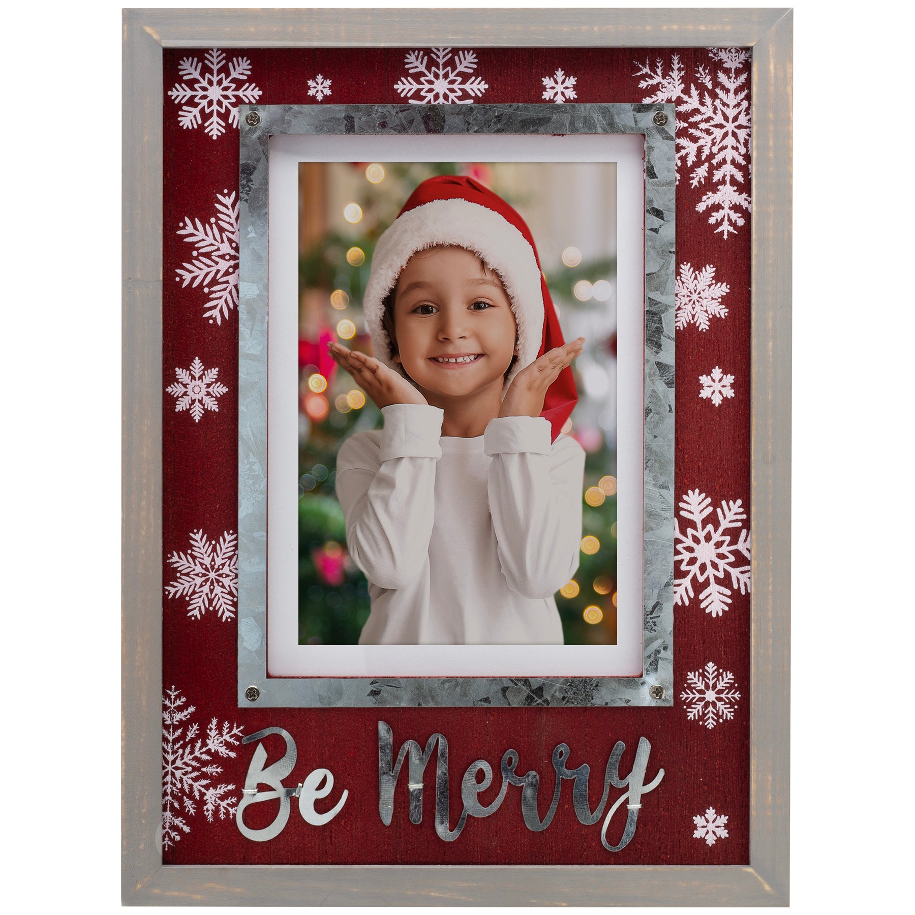 Be Merry Christmas Wood Picture Frame