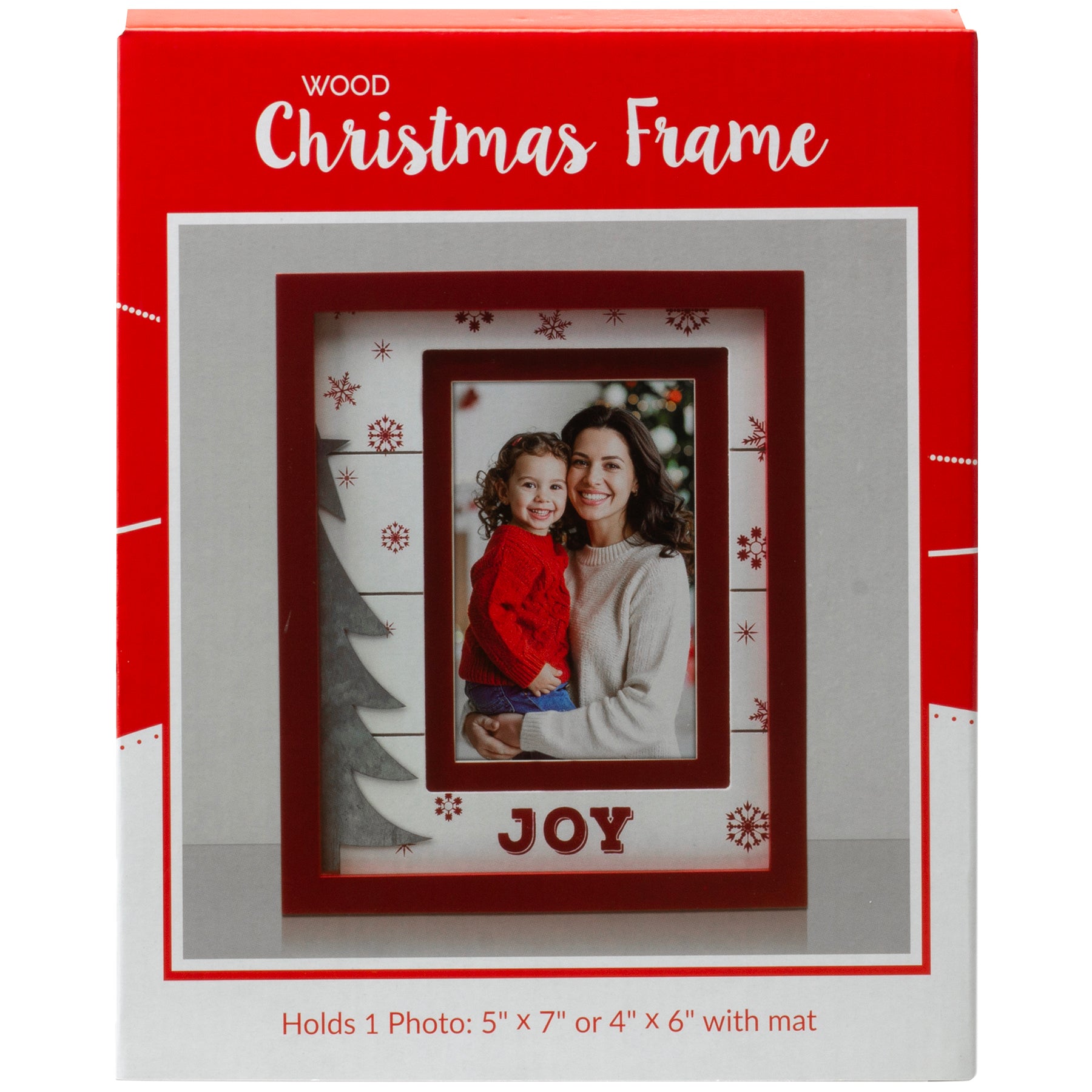 Red Joy Metal Tree 4" x 6" or 5" x 7" Wood Picture Frame