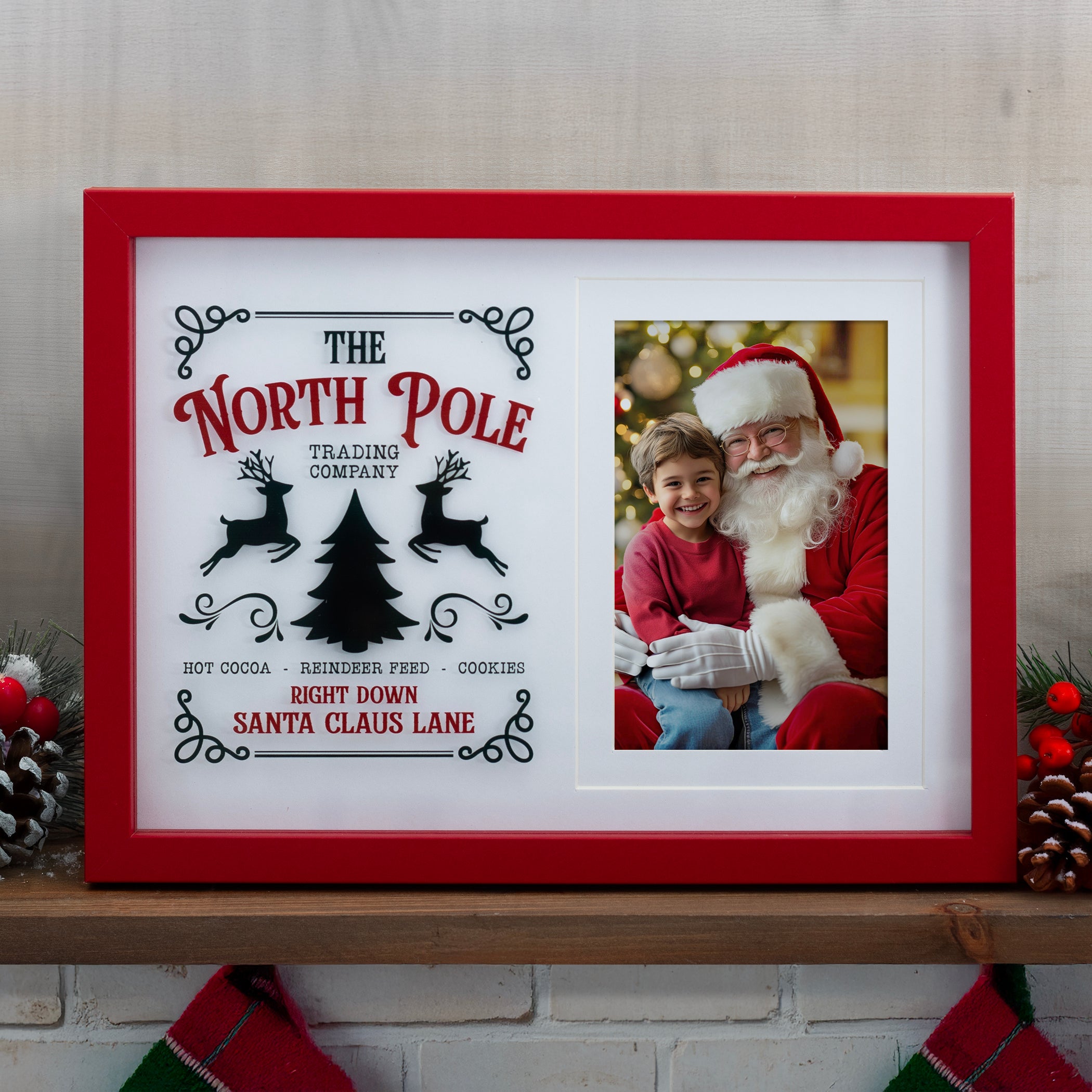 North Pole Wood Picture Frame