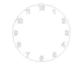 White Paper Insert with Outlined Numbers for Clock — Neil Enterprises Inc.