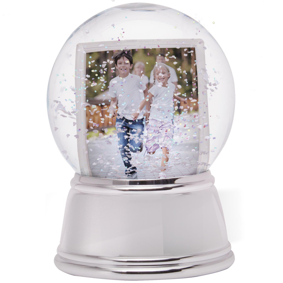 Wholesale Photo Snow Globes - Sphere Photo Snow Globe with Chrome Base ...