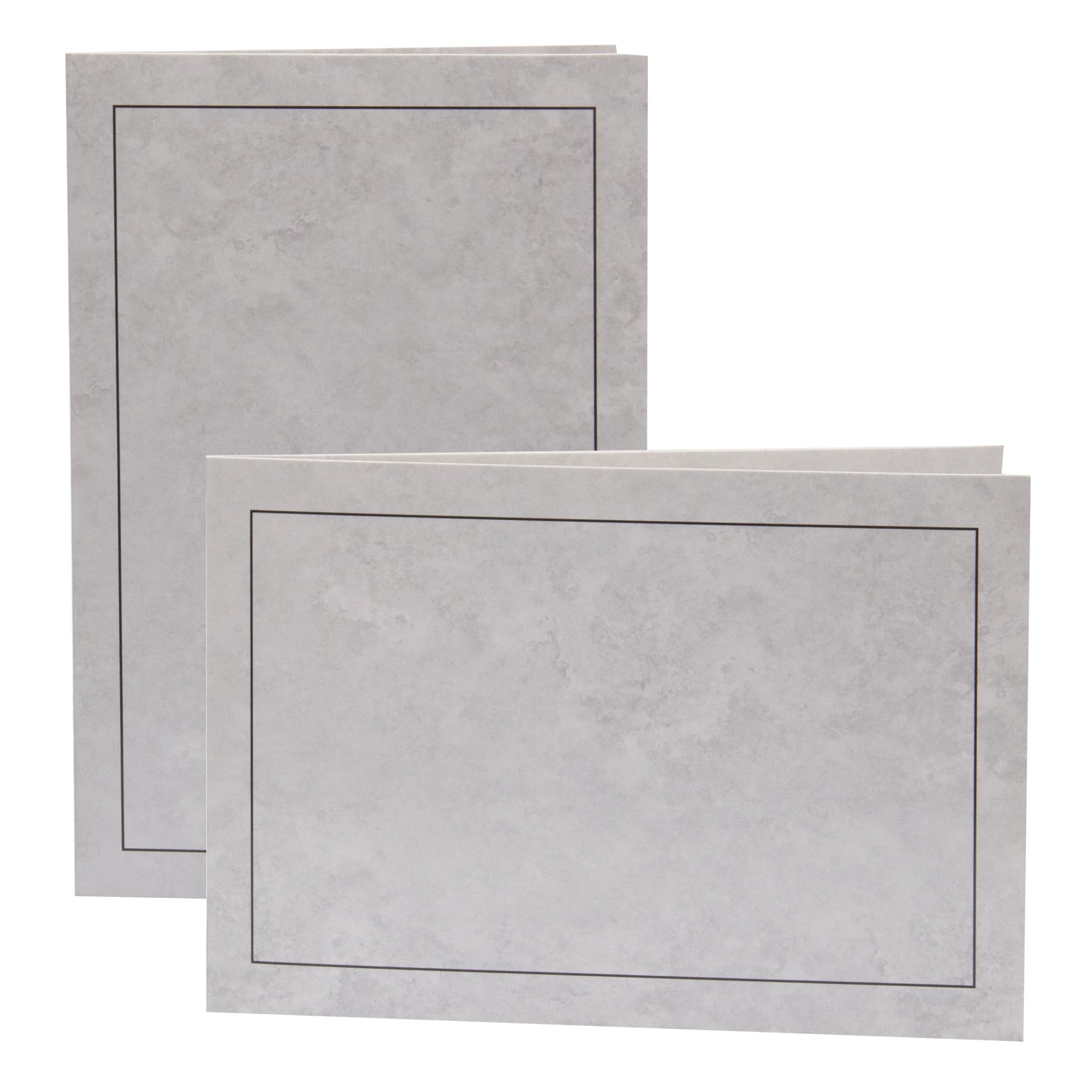 Traditional Gray Marble Photo Folders