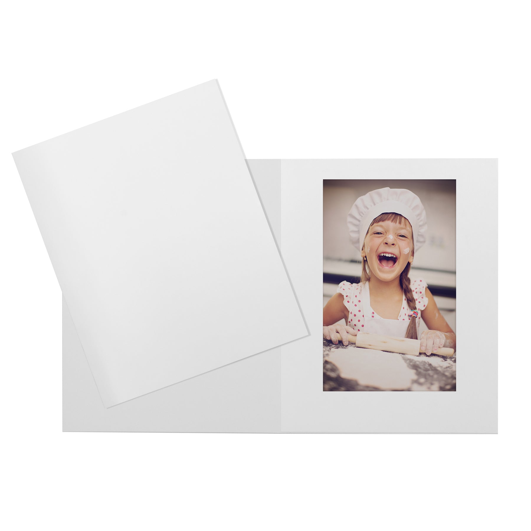 Carpetas de fotos blancas en blanco