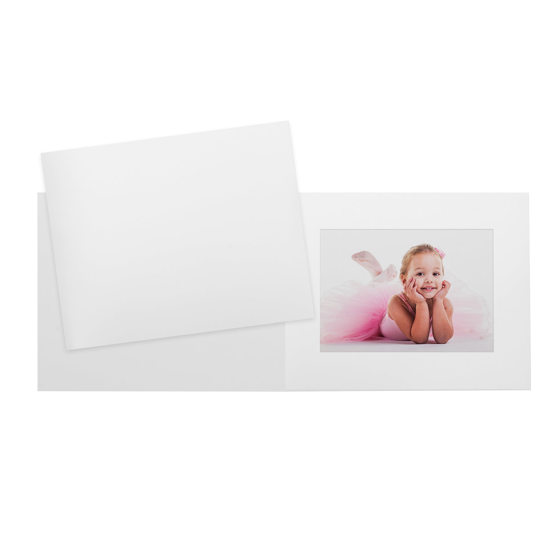 Carpetas de fotos blancas en blanco