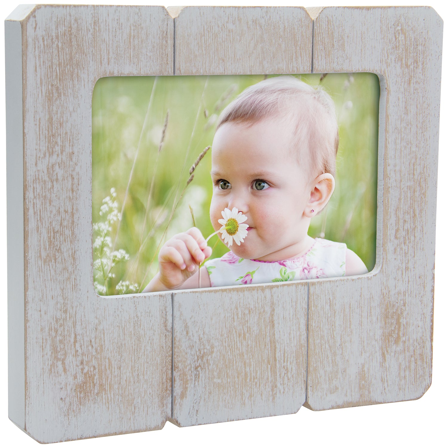 White Distressed Wood Picture Frame