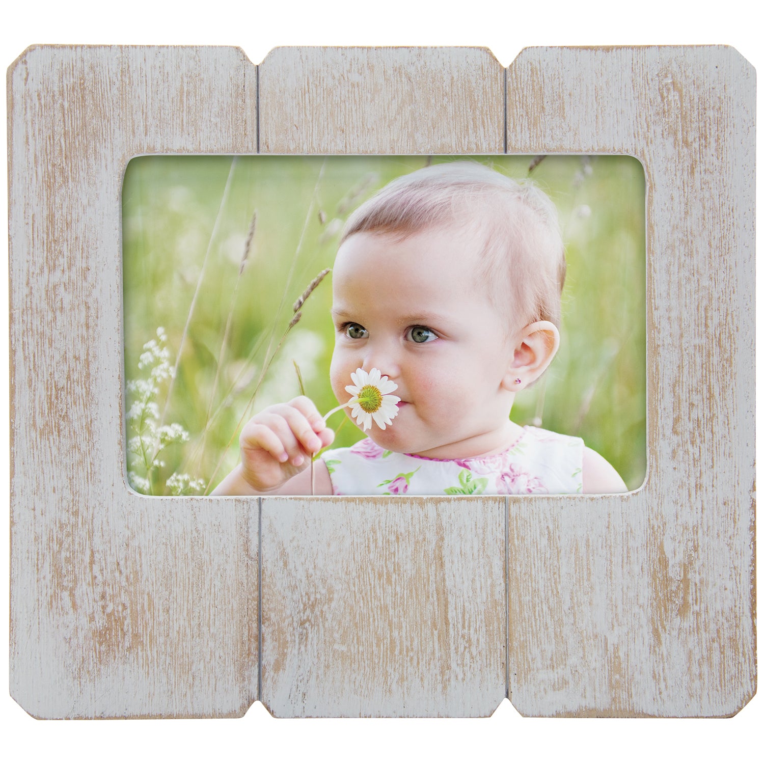 White Distressed Wood Picture Frame