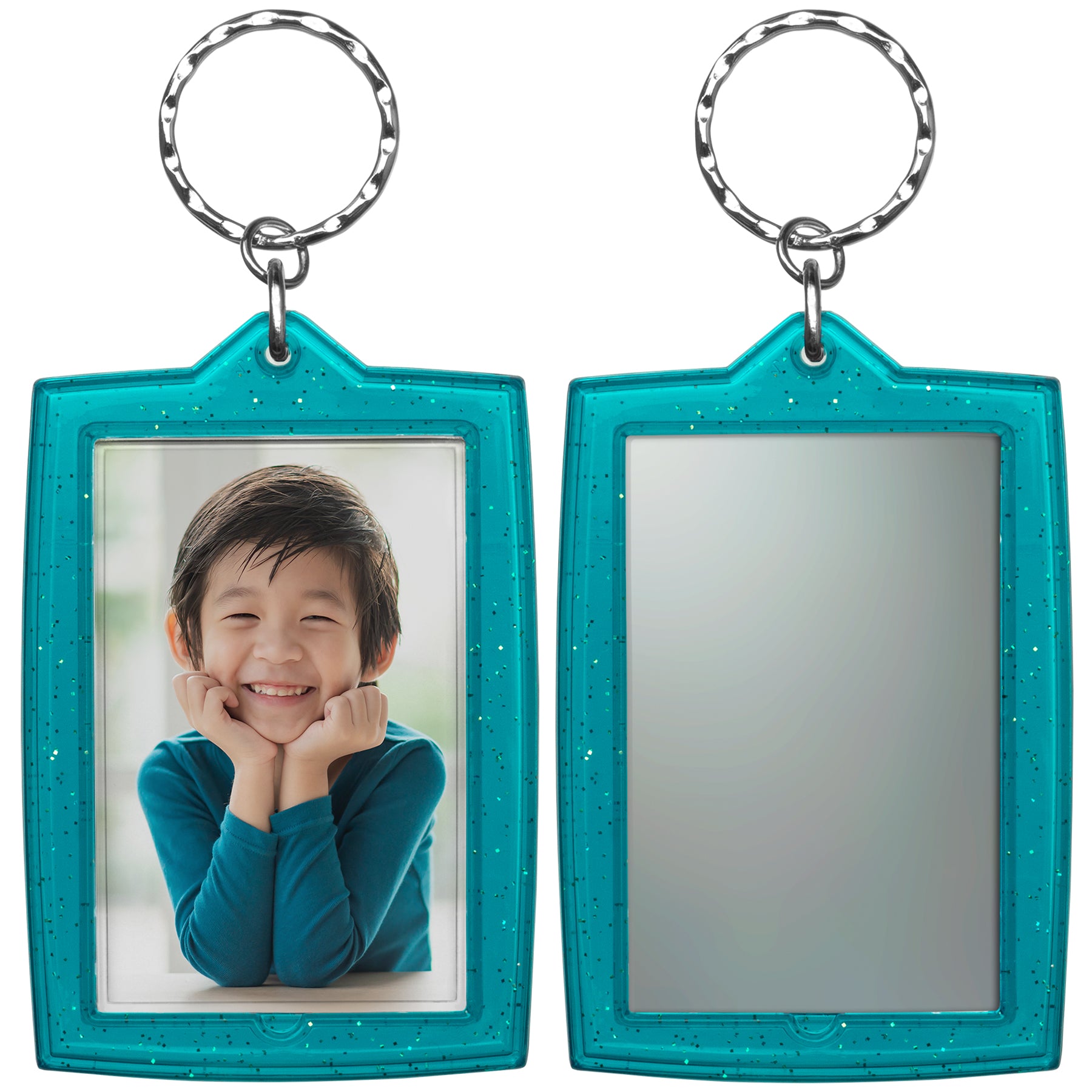 Sparkle Photo Keychains with Mirror