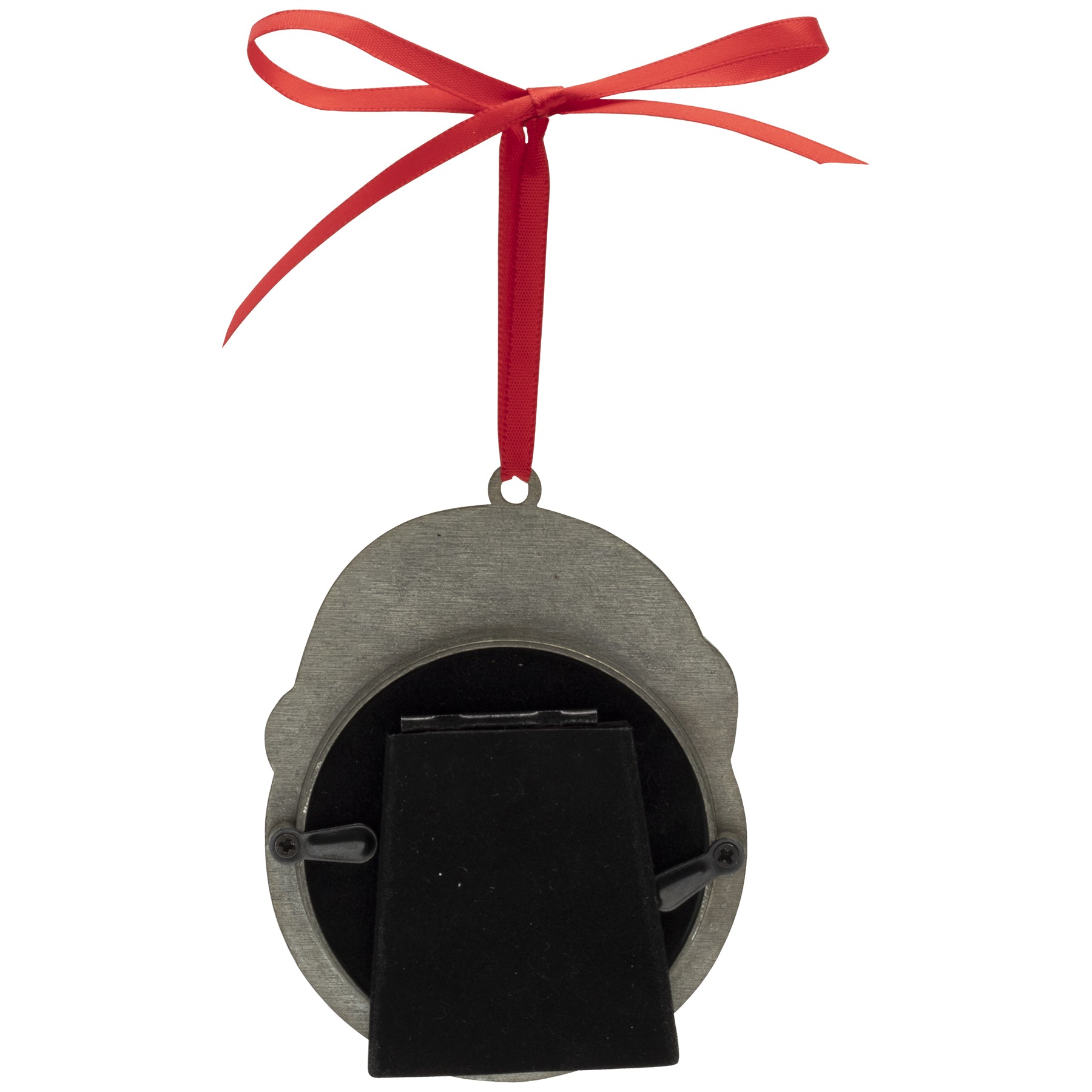 Adorno de peltre con foto de sombrero de Papá Noel