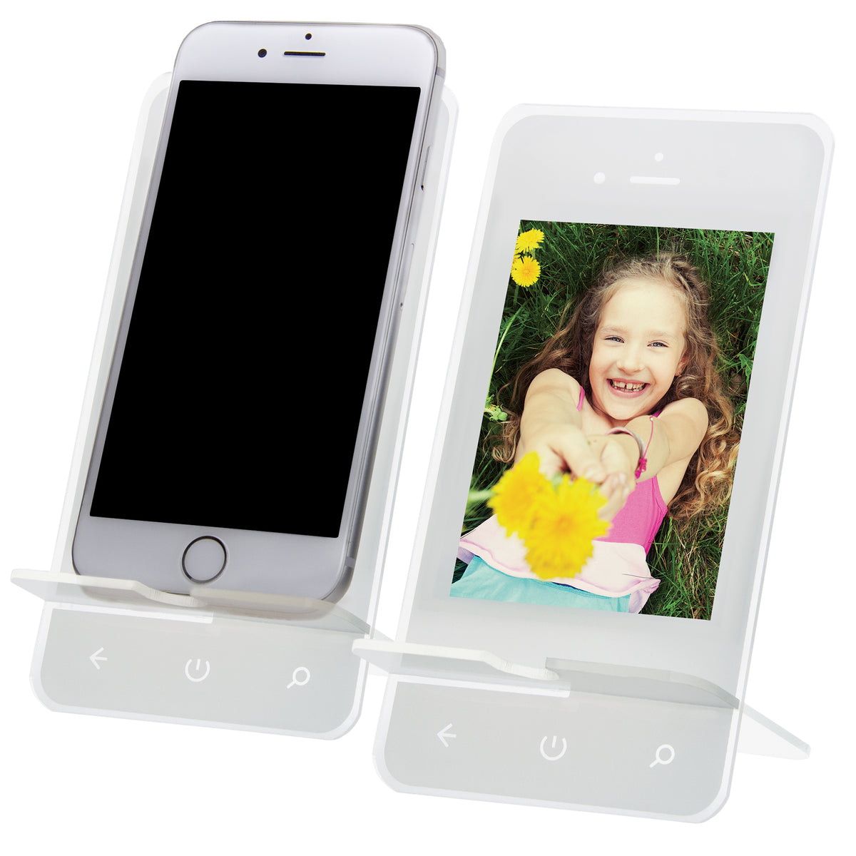Acrylic Photo Cell Phone Stand — Neil Enterprises Inc.
