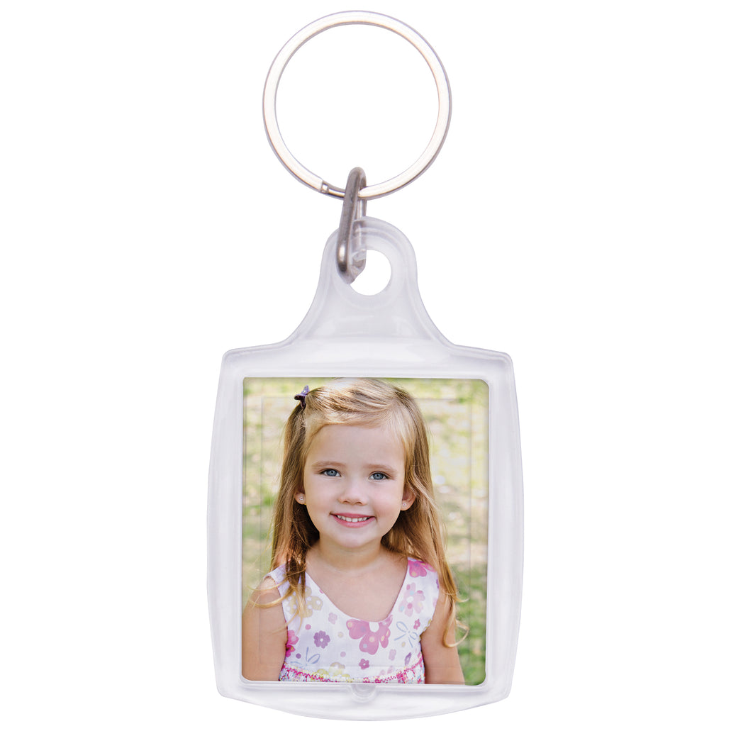 Wholesale Photo Keychain Frames Clear Snapins Half Wallet Size