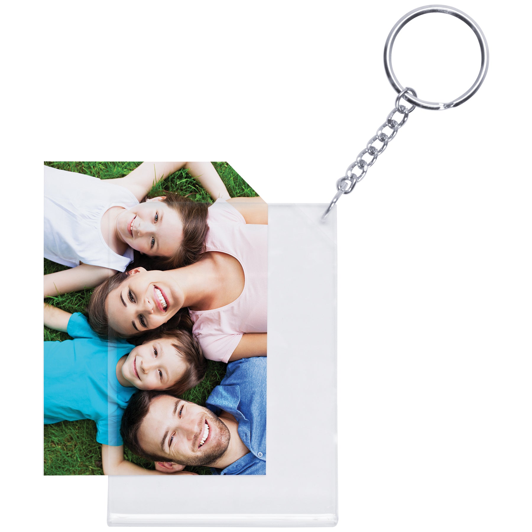 Novelty Picture Frame Key Chains Lot of 36 Clear Acrylic Photo Transparent Keychains