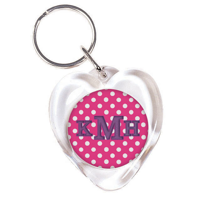 DIY heart photo keychain featuring a custom monogram design for crafters and etsy sellers.