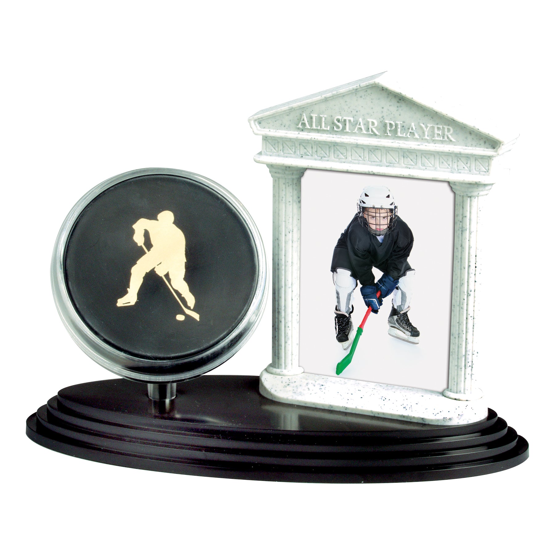 Trofeo de fotografía del disco de hockey