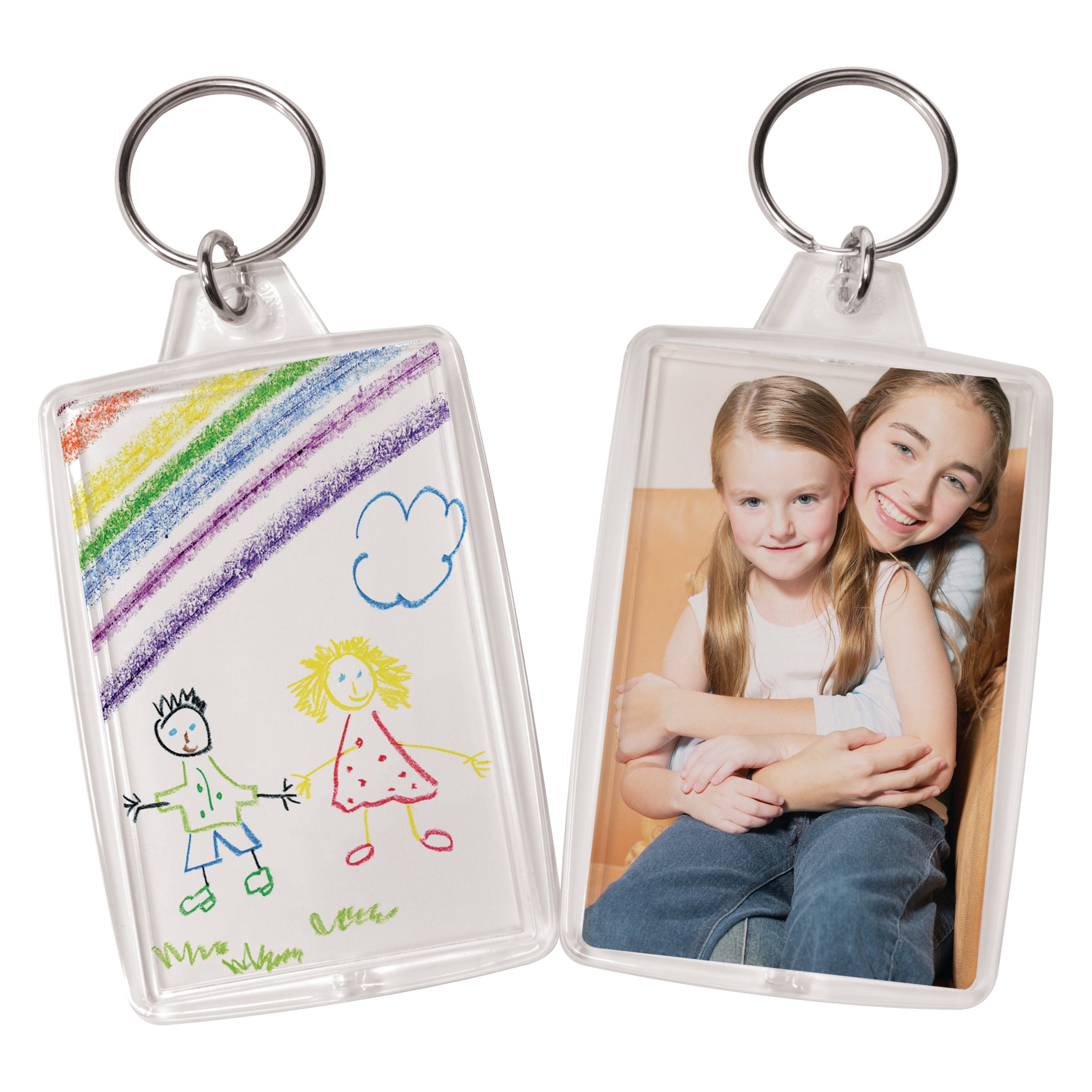 Clear Standard Snap-In Photo Keychains