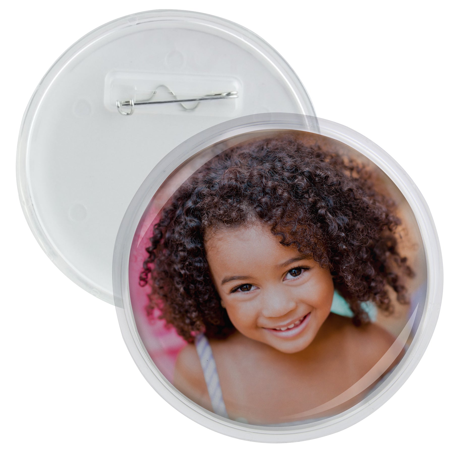 Snap-in Pin Back Photo Buttons