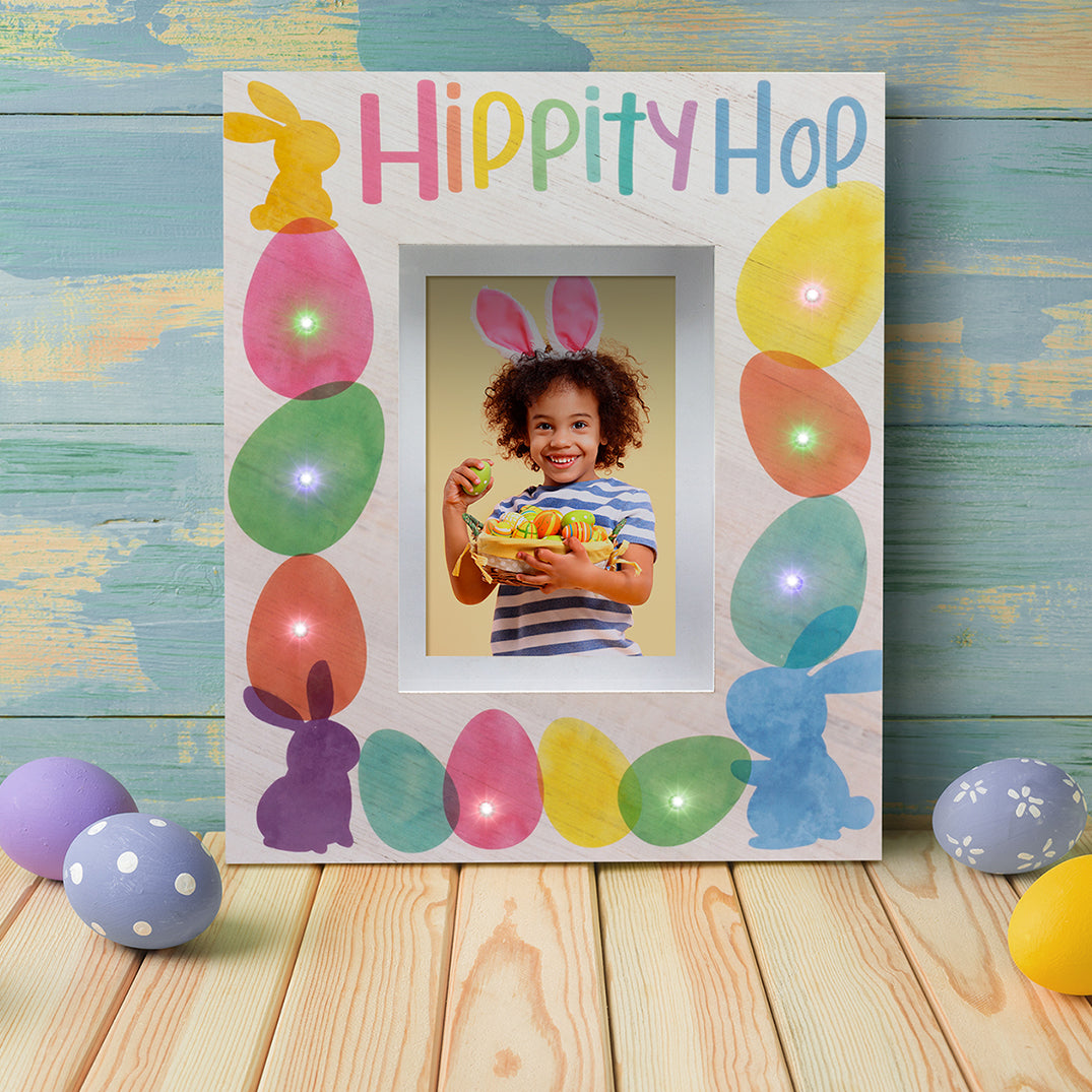 Hippity Hop Easter Shadow Box Frame with Lights