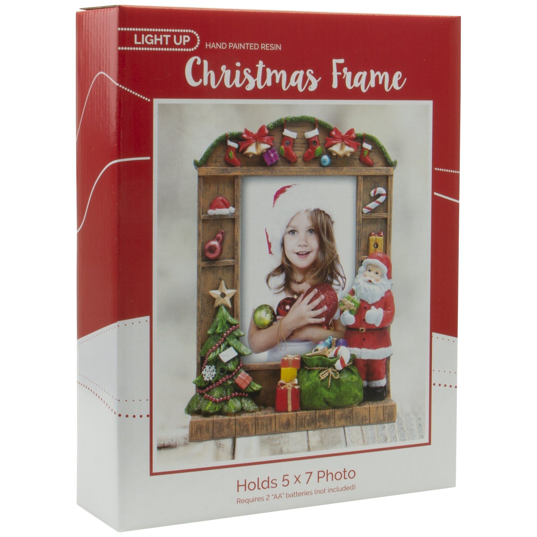 5" x 7" Light Up Santa Resin Picture Frame