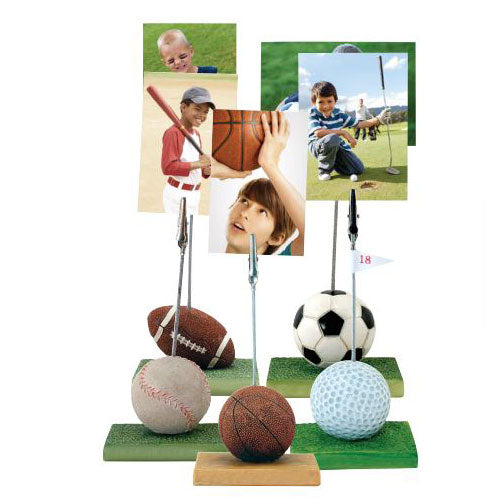 Sports Ball Resin Photo Clip Stand