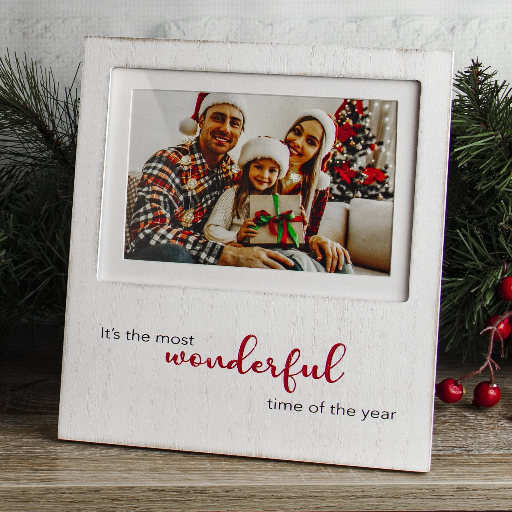 Wonderful Time Holiday Picture Frame